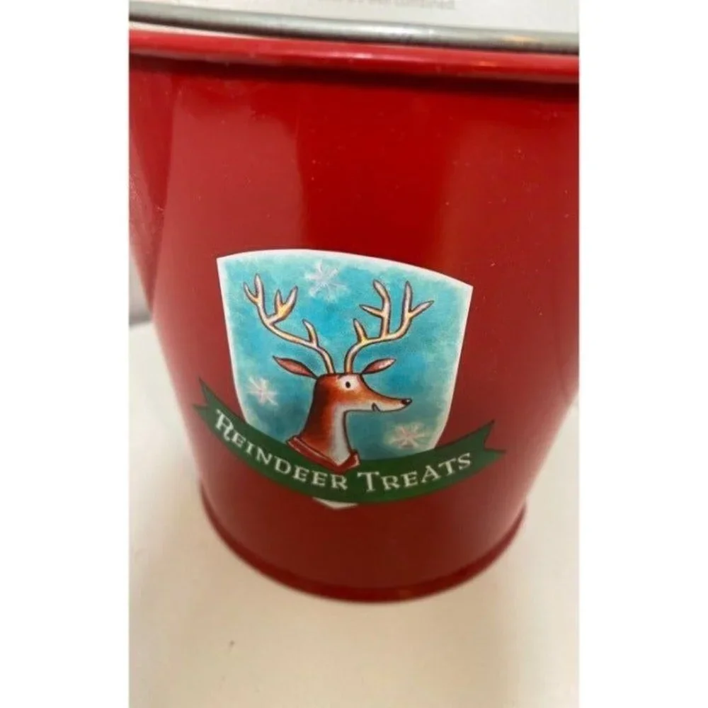Hallmark Reindeer Treats‎ Red Bucket Bowl
